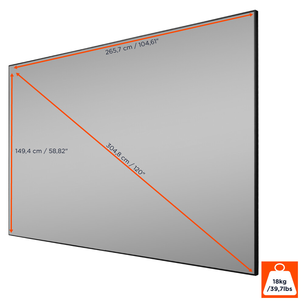 celexon-CLR-HomeCinema-UST-hoogcontrast-frameprojectiescherm-120-265-x-149cm
