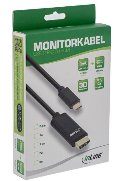 InLine-USB-Display-Kabel-USB-Typ-C-Stecker-zu-HDMI-Stecker-DP-Alt-Mode-4K2K-schwarz-1m
