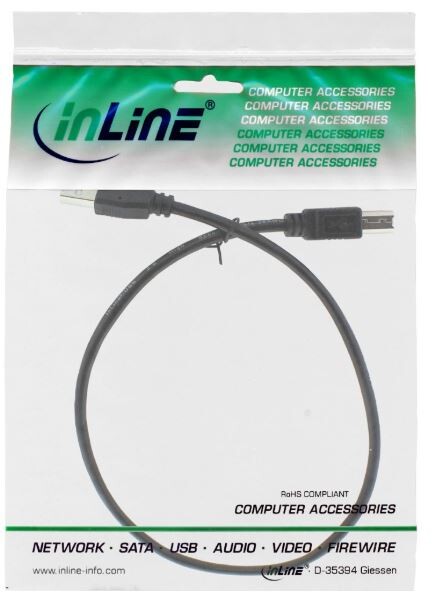 Inline-USB-2-0-kabel-A-naar-B-zwart-0-3-m
