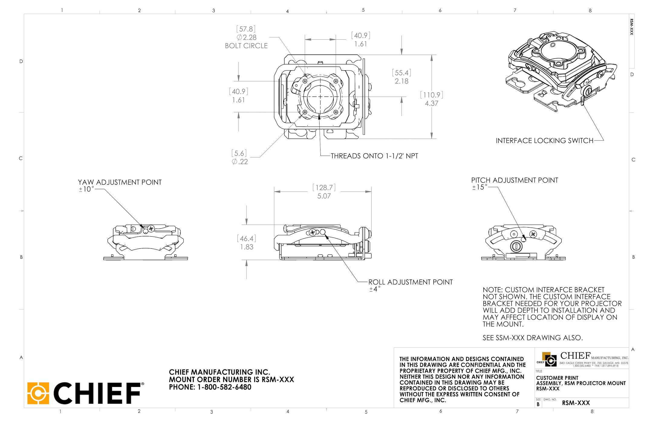 Chief-RSMAUW-Universele-Projectorbevestiging-tot-11-3kg