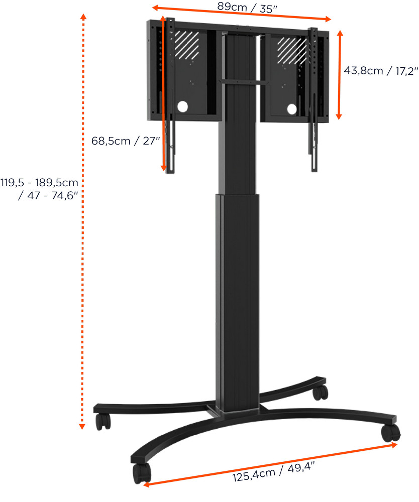 Celexon-Expert-elektrisch-hoogteverstelbaar-Display-Rolwagen-Adjust-4286MB-70cm