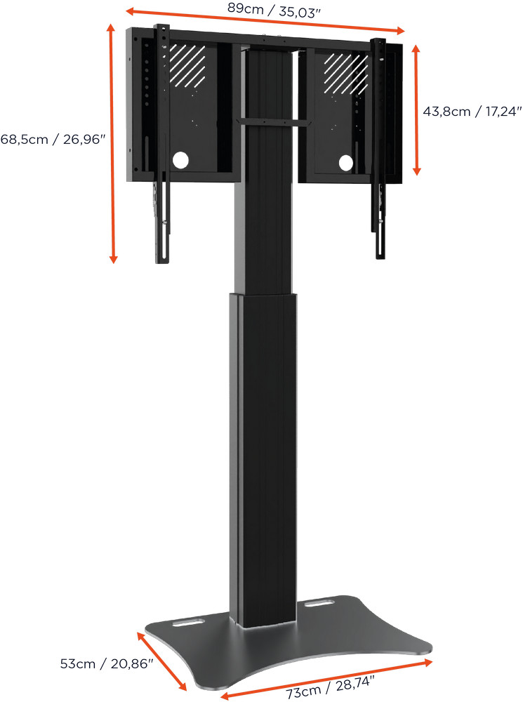 Celexon-Expert-elektrisch-hoogteverstelbare-Display-standaard-Adjust-4286PB-70cm