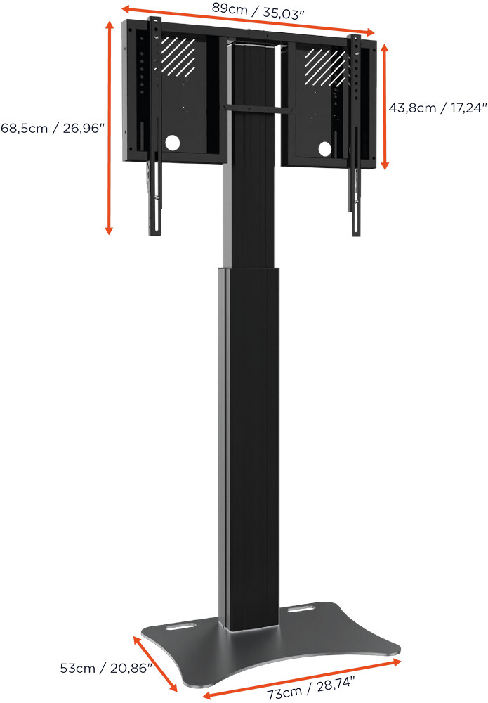 Celexon-Expert-elektrisch-hoogteverstelbare-Display-standaard-Adjust-4286PB-90cm