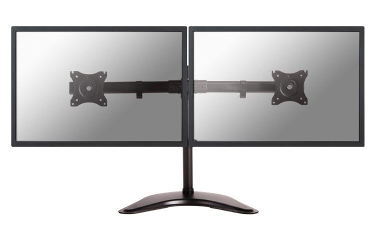NewStar-NM-D335DBLACK-Flatscreen-tafelbeugel-voor-twee-flatscreens-tot-27-69-cm