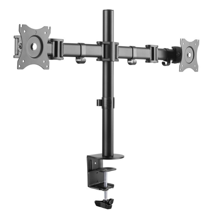 NewStar-NM-D135DBLACK-Flatscreen-tafelbeugel-voor-twee-flatscreens-tot-27-69-cm
