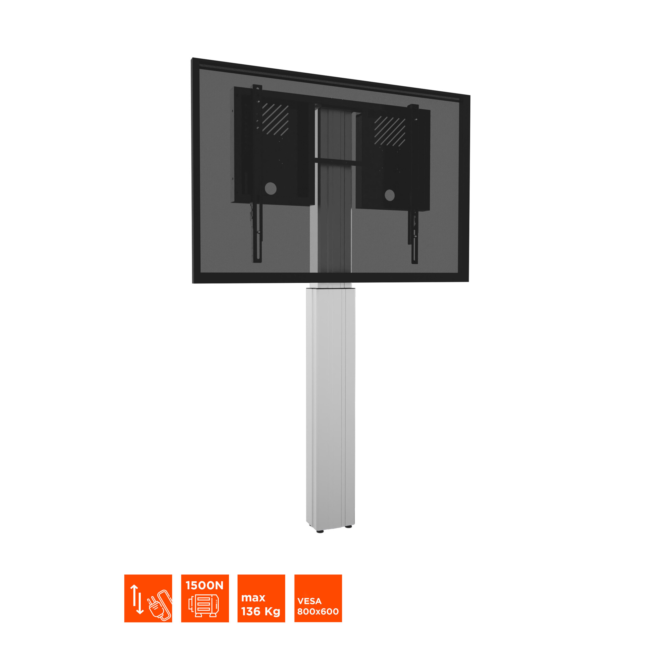 Celexon-Expert-elektrisch-hoogteverstelbare-Display-standaard-Adjust-4286WS-met-muurhouder-70cm