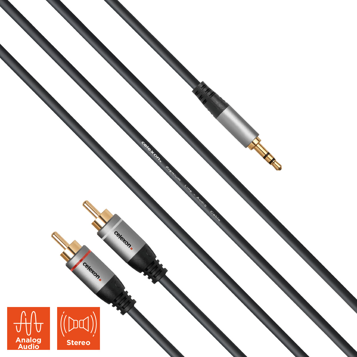 celexon-2x-Cinch-auf-3-5mm-Stereo-Klinke-Audiokabel-1-0m-Professional-Line