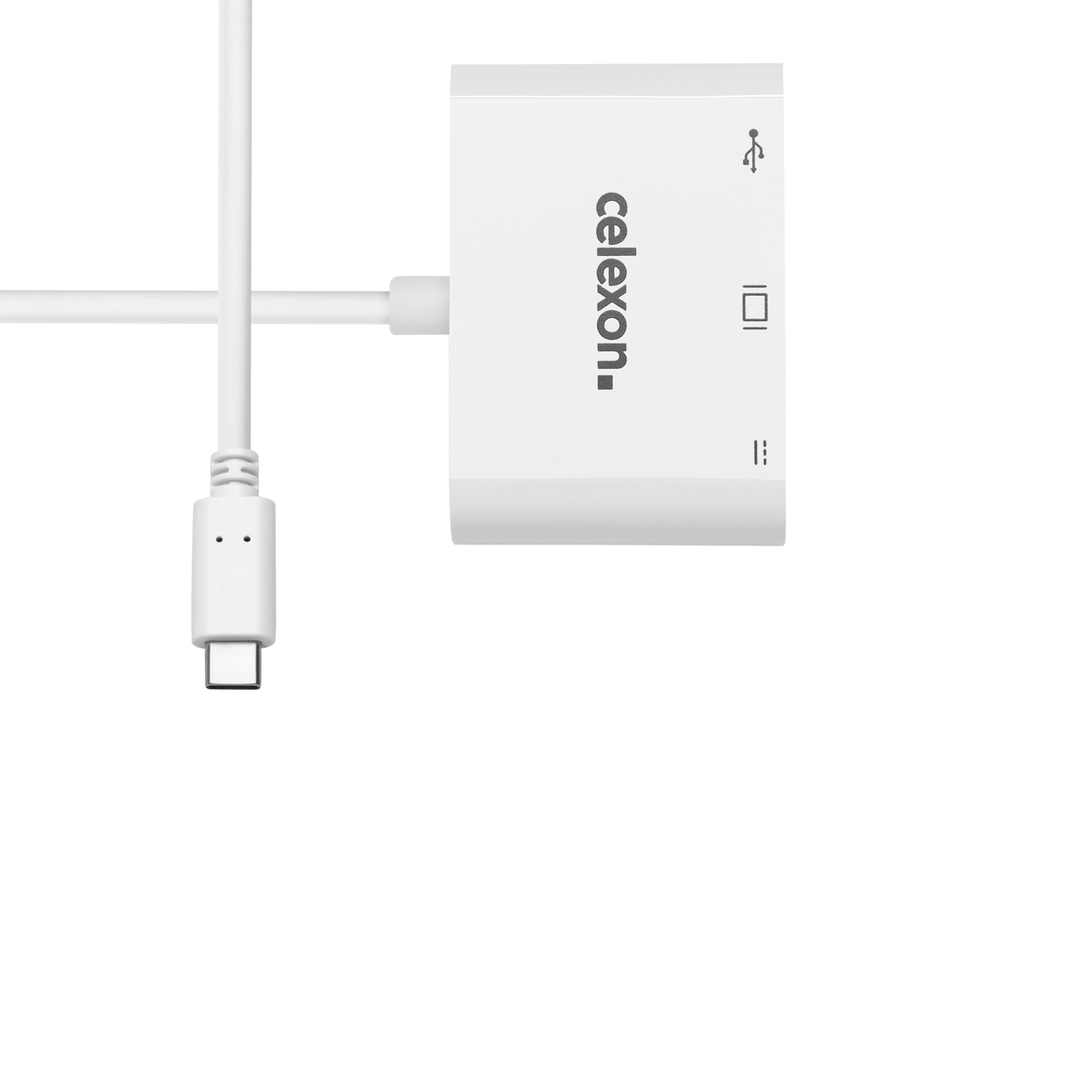 celexon-USB-C-auf-HDMI-USB-A-USB-C-M-F-Multiport-Adapter-weiss