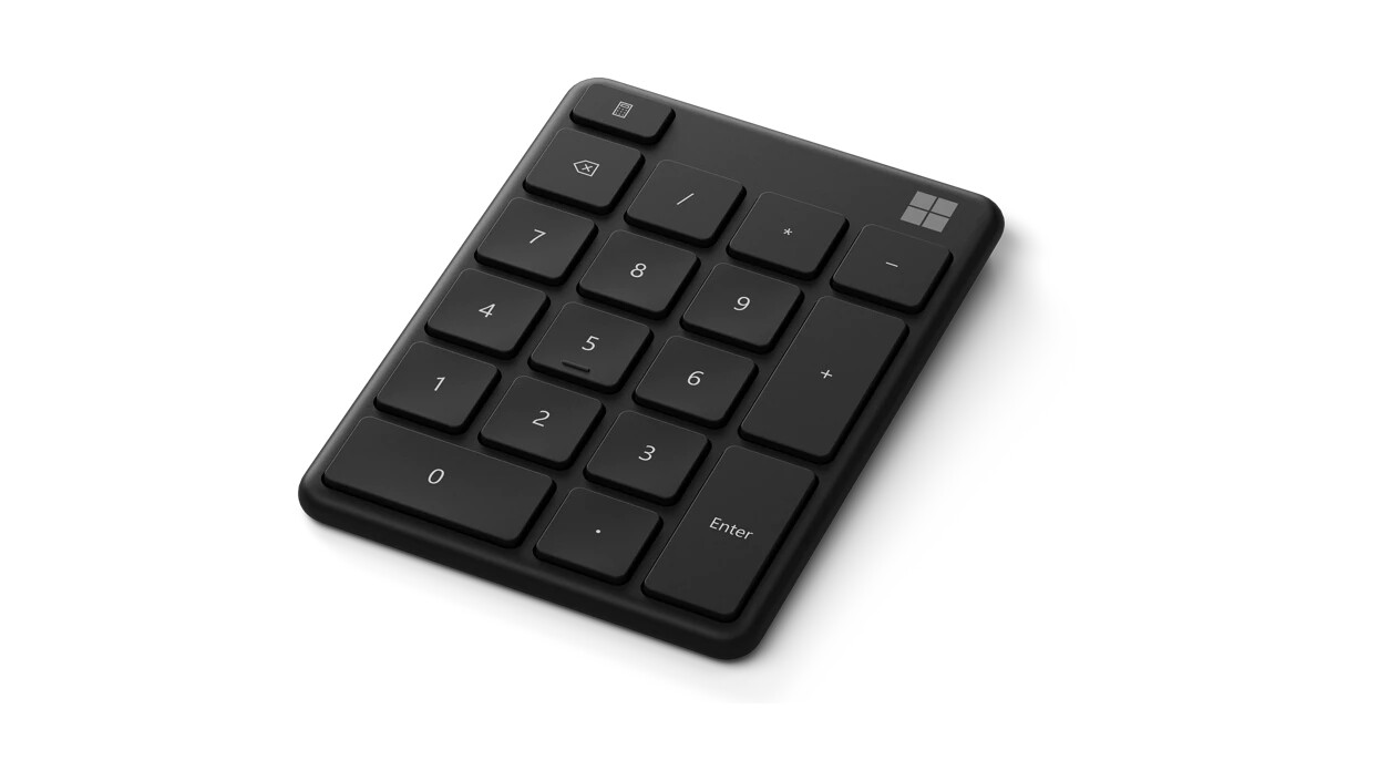 Microsoft-kompakte-Tastatur-mit-Ziffernblock-Schwarz