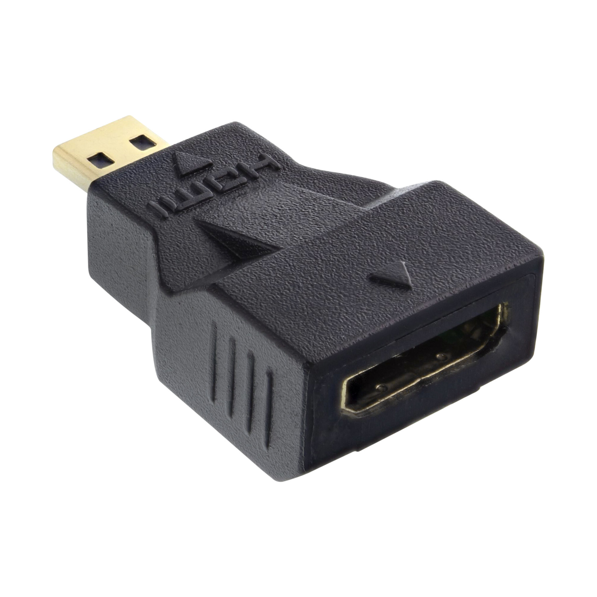 INLINE ®, HDMI Adapter, HDMI C Buchse auf HDMI D Stecker, vergoldete Kontakte