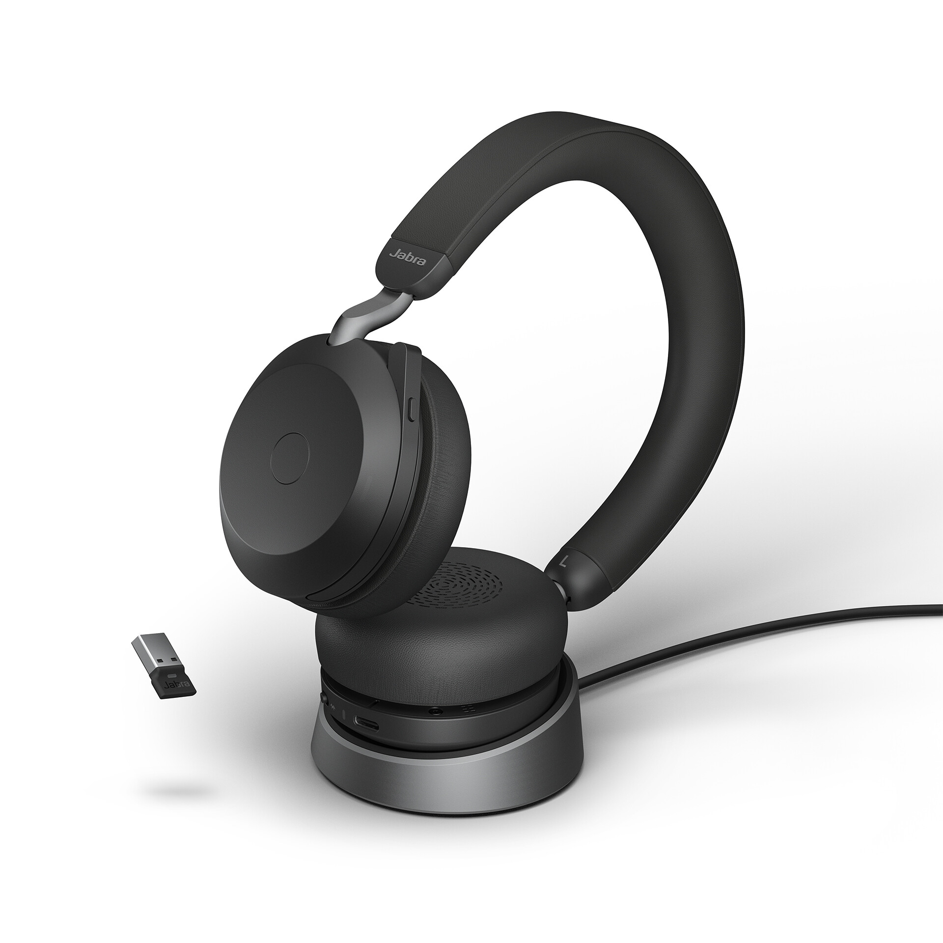 Jabra-Evolve2-75-Schnurloses-Stereo-Headset-fur-UC-mit-Desk-Stand-Bluetooth-USB-A-schwarz-Demoware