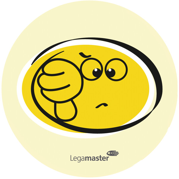 Legamaster-Moderationskarte-emoticon-95mm-lachend-traurig-100St