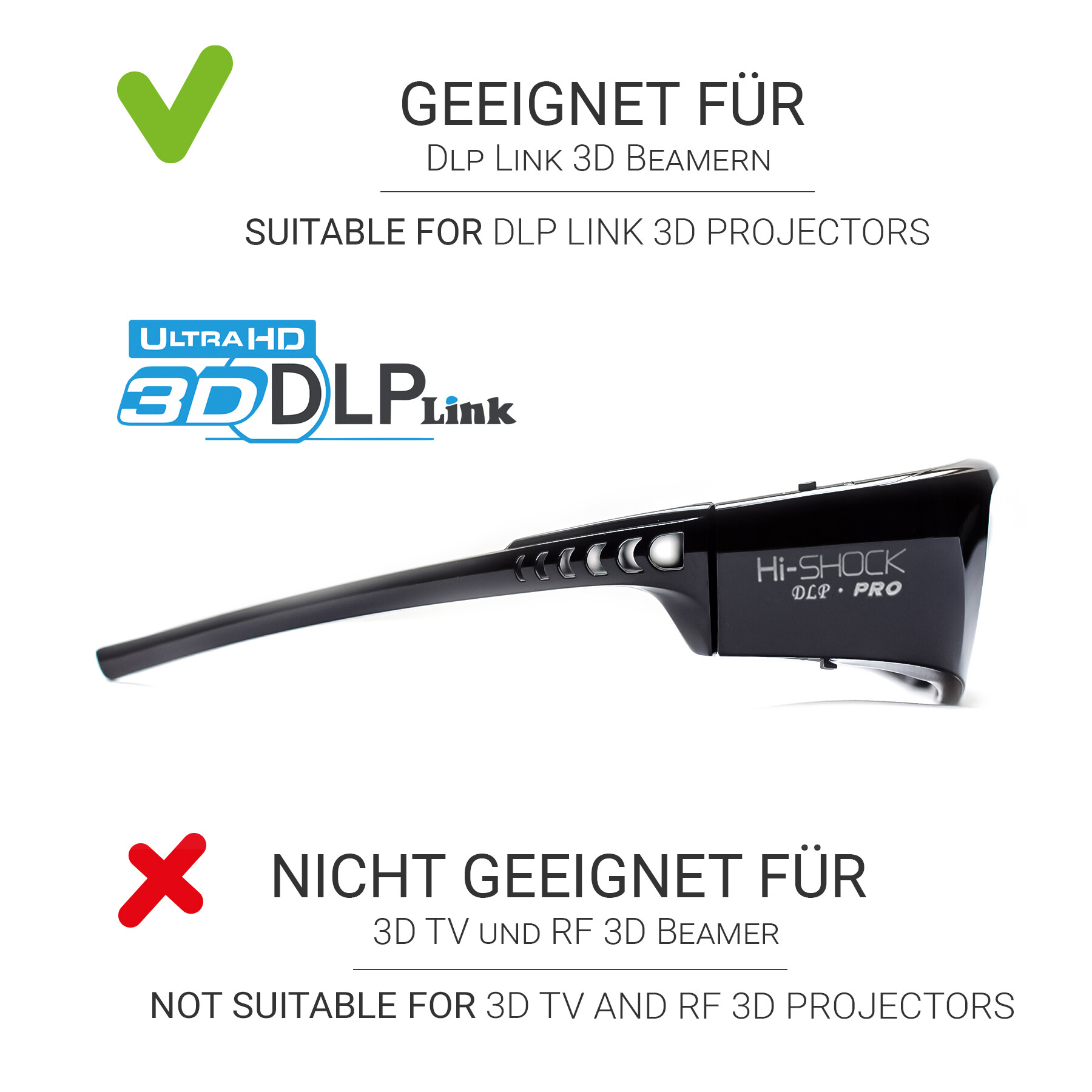 Hi-SHOCK-Pro-7G-Black-Diamond-DLP-Link-3D-Brille-mit-max-Akkukapazitat