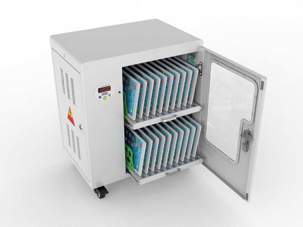 Good-Connections-R-ANTARES-T20S-Tablet-Ladewagen-UV-C-Desinfektion-Sync-Funktion-grau