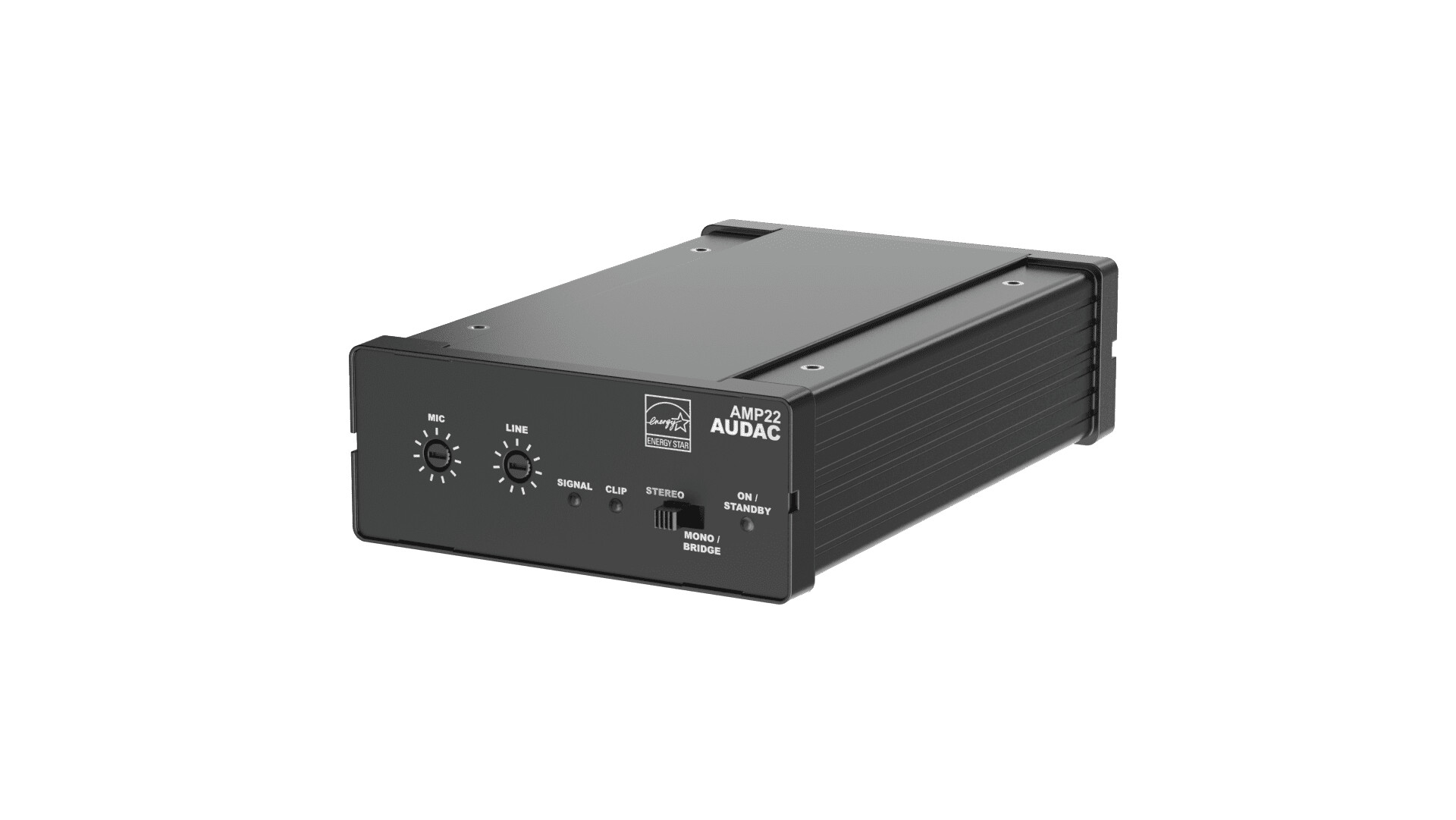 Audac-AMP22-Mini-Stereoverstarker-2x15W-4Ohm-bruckbar-sym-Mikrofon-und-Line-Eingange-WP2xx-Eingang-RJ45-S-Box