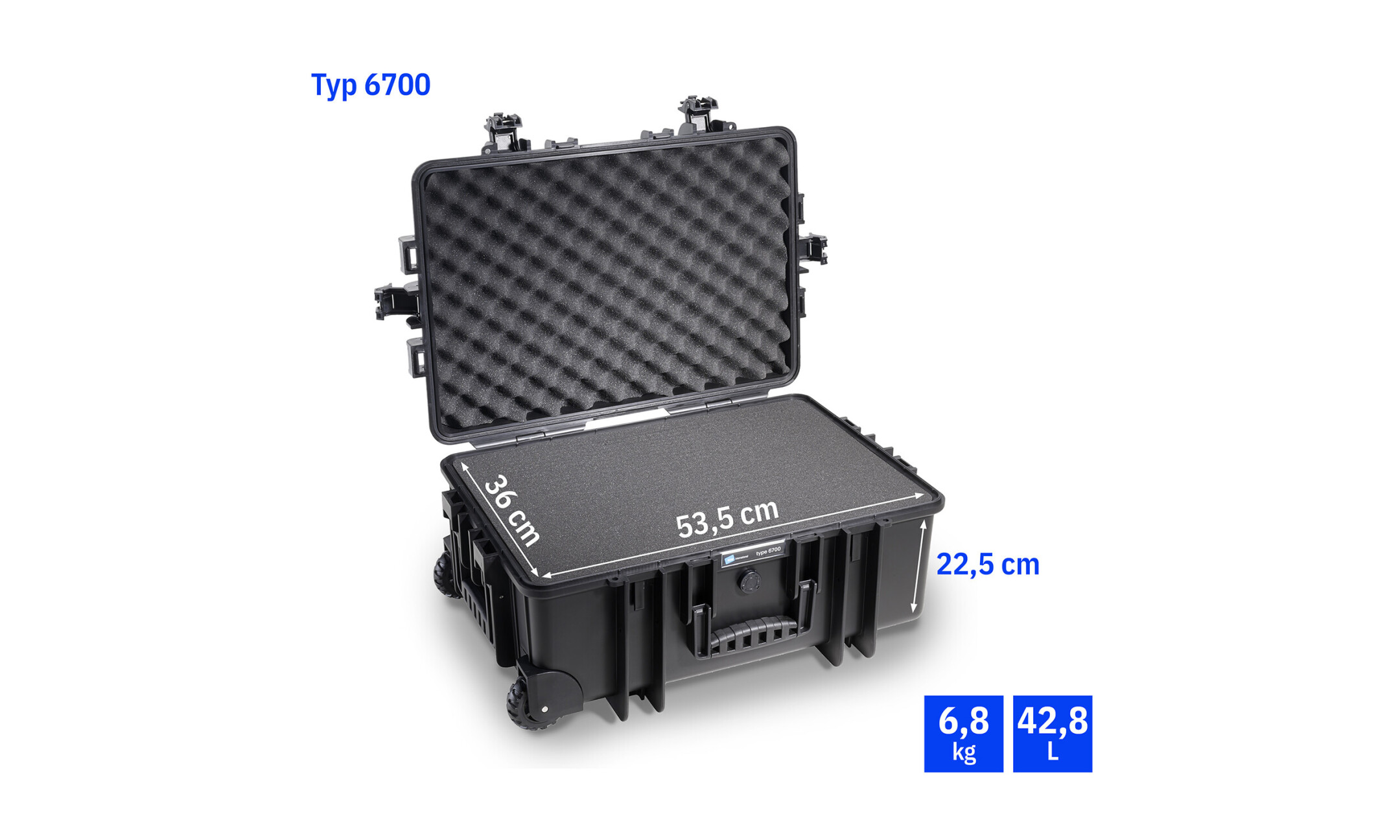 B-W-Hartschalenkoffer-Typ-6700-mit-Wurfelschaum-Trolley-schwarz