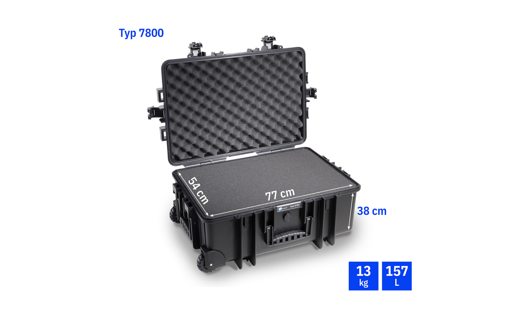 B-W-Hartschalenkoffer-Typ-7800-mit-Wurfelschaum-Trolley-schwarz