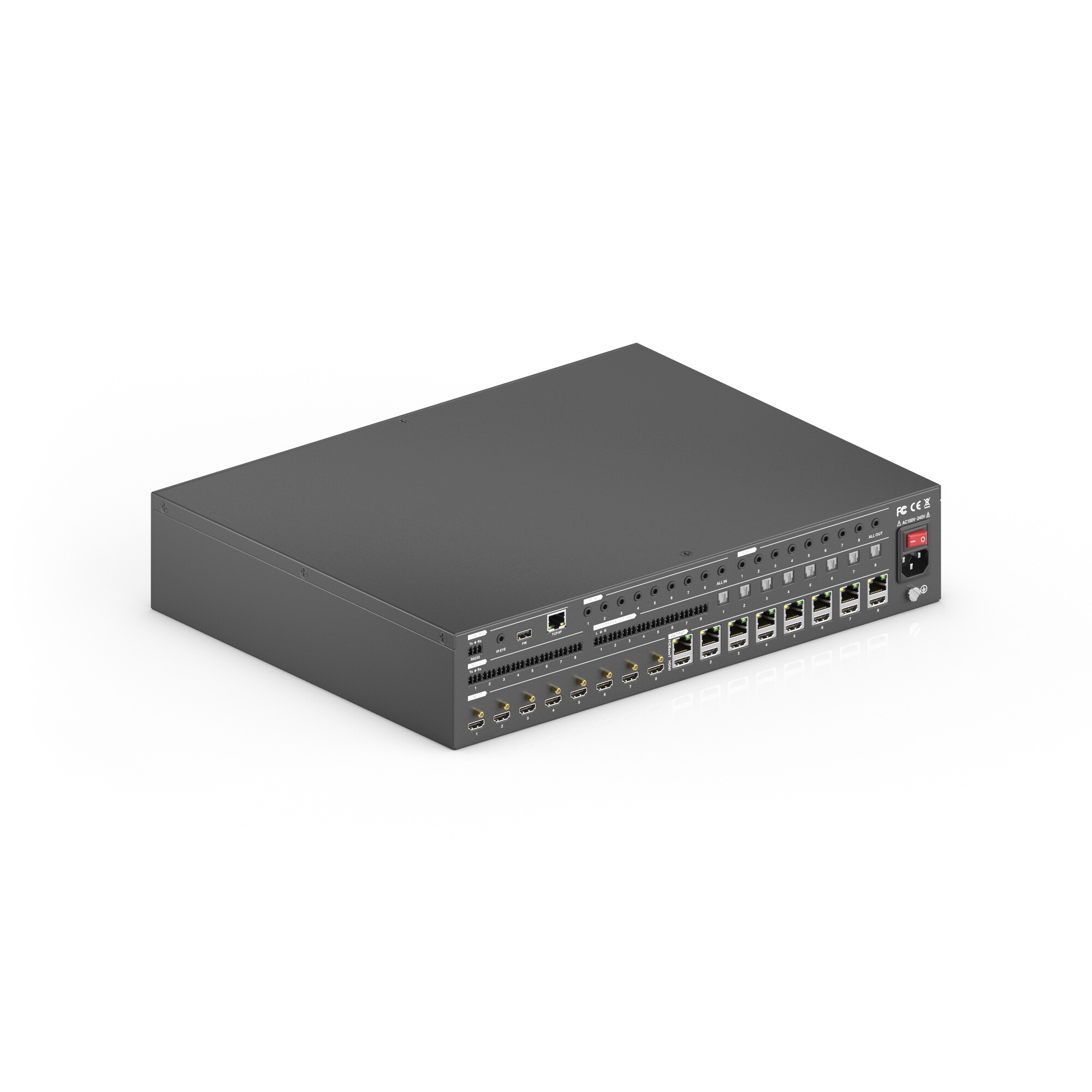 Purelink-8x8-4K-18Gbps-HDMI-HDBaseT-Matrix-mit-Audio-Matrix-und-ARC