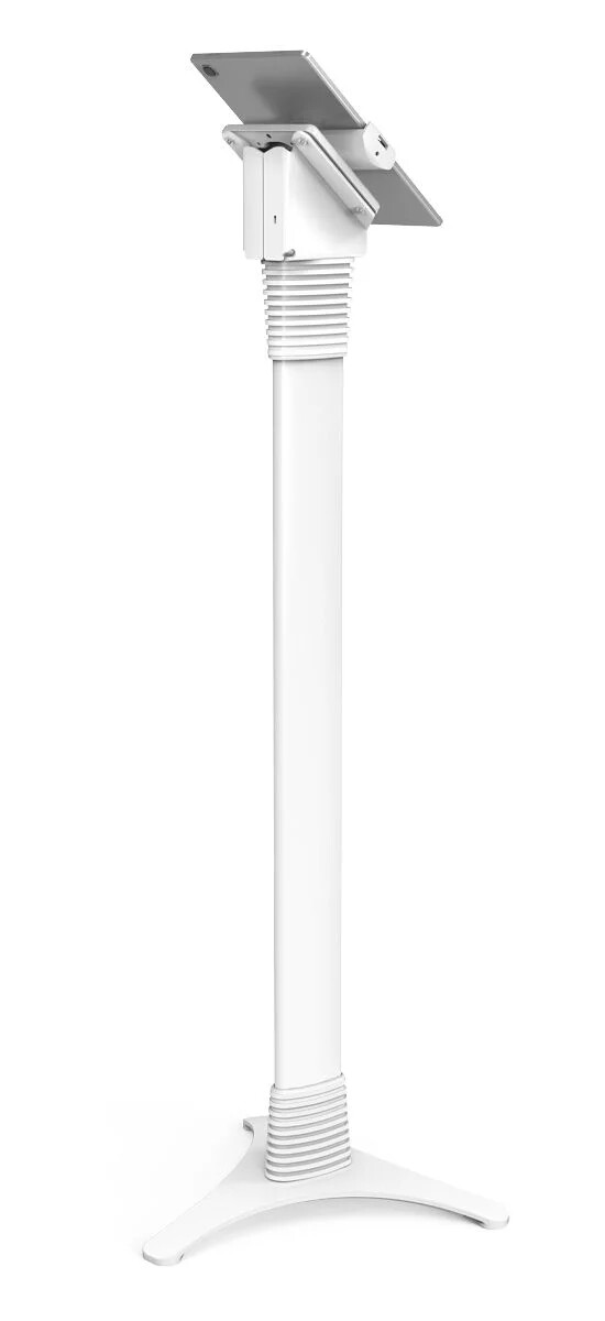 Compulocks Tragbarer Universal-Tablet-Bodenständer - verstellbar, schwarz  (Stand + Cling), Weiß