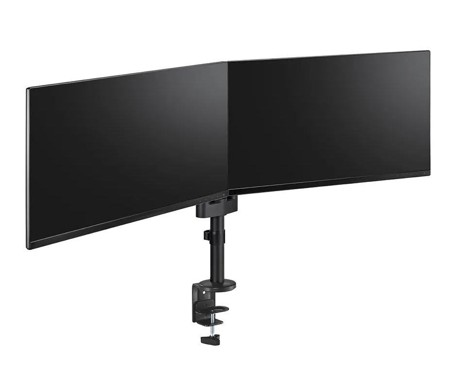 Neomounts-DS60-425BL2-volledig-beweegbare-tafelbeugel-voor-twee-schermen-tot-27-zwart