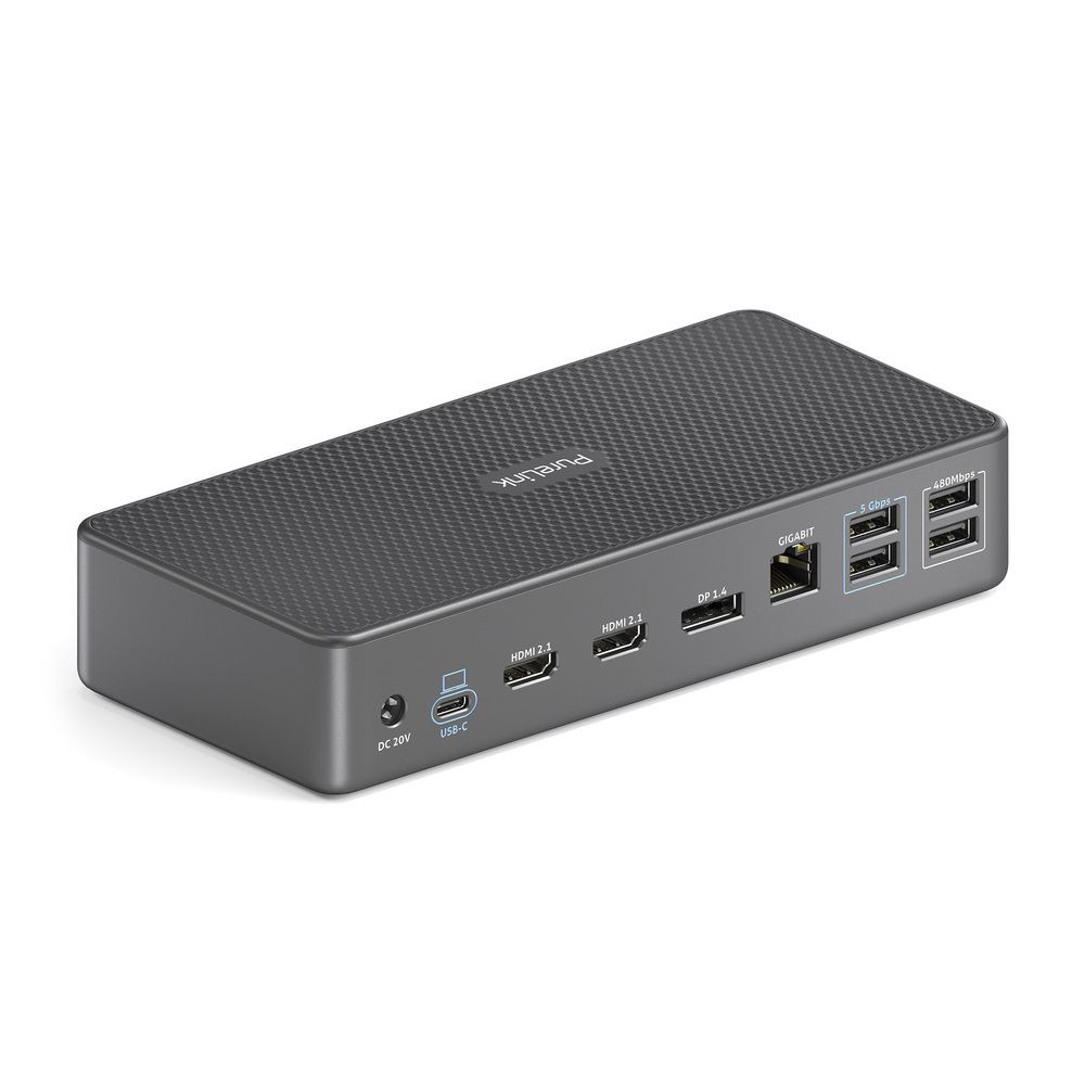 Vuelogic-VL-D220-USB-C-dockingstation-USB-3-2-Gen2-MST-met-drie-schermen-8K-ondersteuning