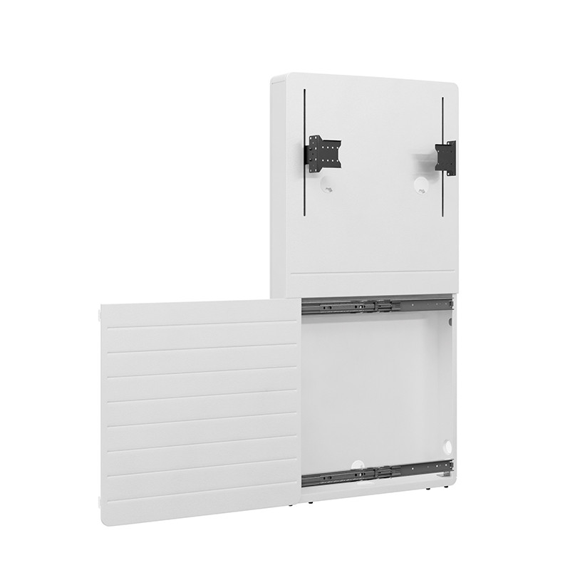 Hagor-CON-Line-R-Big-W-Lift-Media-voetstuk-met-vloer-muurbevestiging-amp-elektrische-hoogteverstelling-voor-een-75-98-beeldscherm