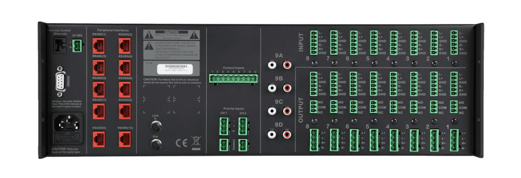 Audac-M2-Audio-Matrix-Mischer-DSP-9xStereo-Ein-8xStereo-Ausgang-LAN-GPIO-kaskadierbar-19-3HE-Demoware
