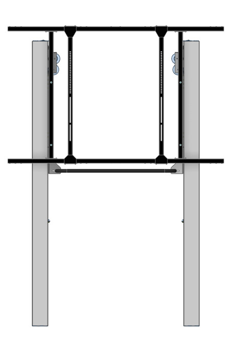 SMF-Solutions-PBW-DUL-D23-B86-Hoogteverstelling-pyloon-voor-86-beeldschermen-vloer-wand-verstelbaar-2300-mm