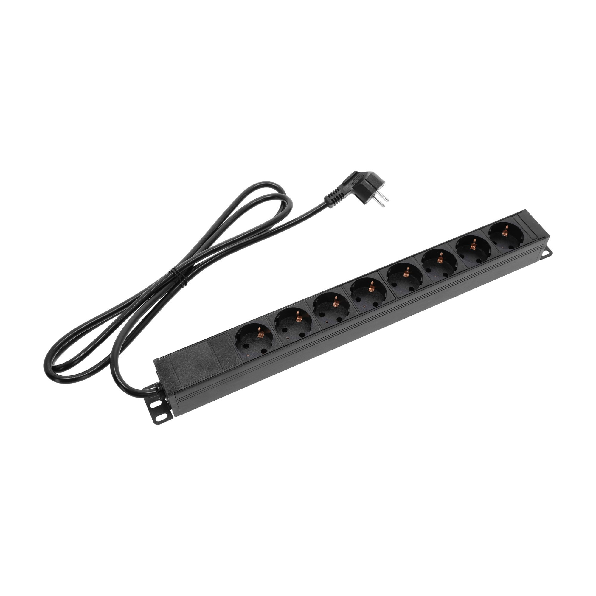 Adam-Hall-Cables-AH-RACK-PDU8S-19-Stromverteiler-1HE-8-Fach-mit-Schalter