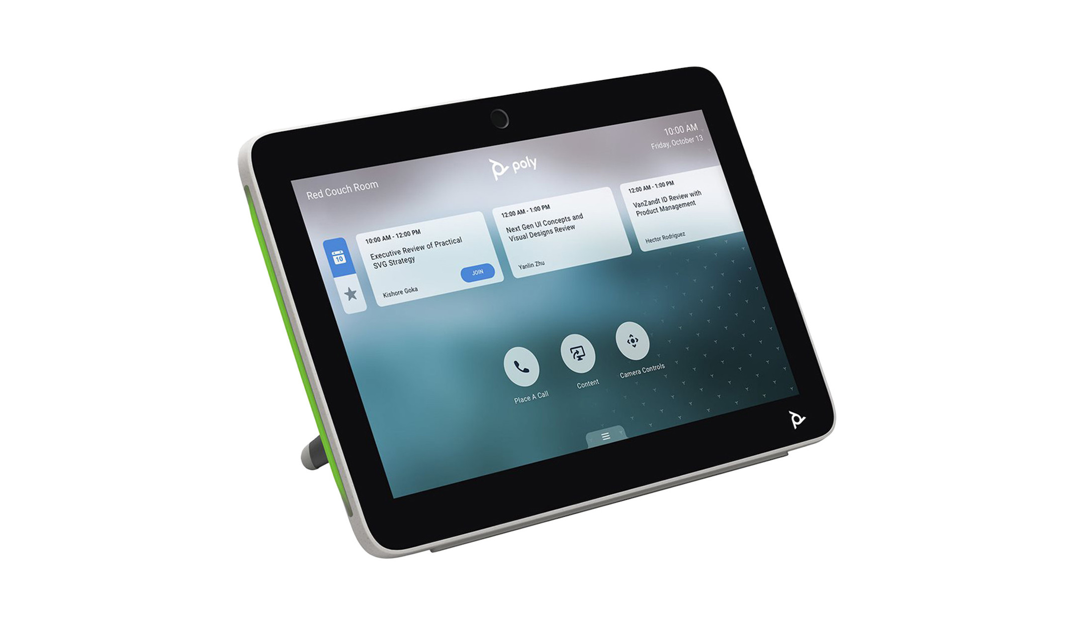 Poly-TC10-Touch-Controller-mit-LED-Statusanzeige-und-flexibler-Montage-fur-smarte-Raumplanung-und-Videokonferenzsteuerung-in-weiss