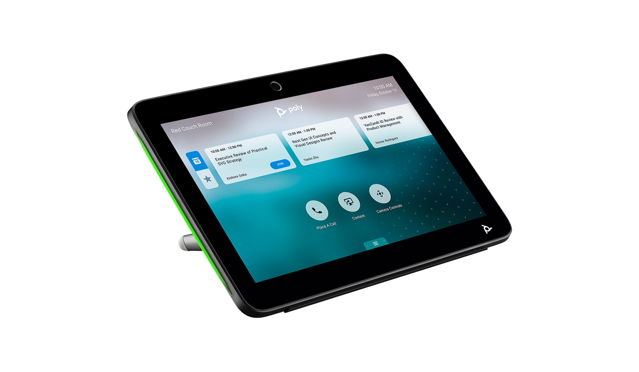 Poly-TC10-Touch-Controller-mit-LED-Statusanzeige-und-flexibler-Montage-fur-smarte-Raumplanung-und-Videokonferenzsteuerung-in-schwarz