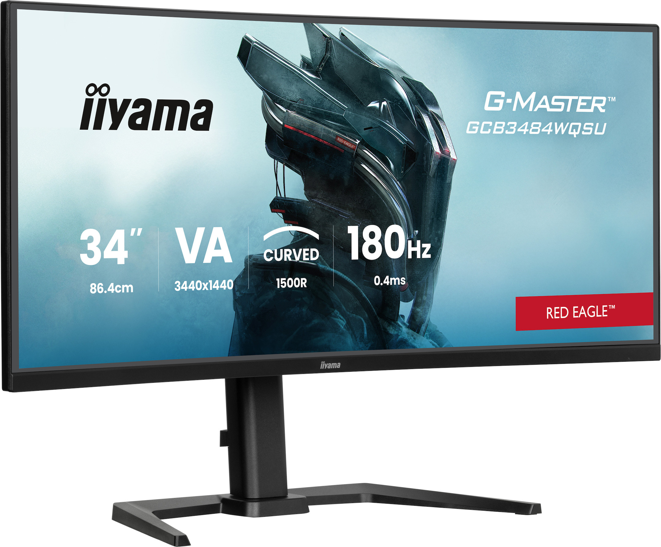 iiyama-G-MASTER-GCB3484WQSU-B1-34-Gaming-Red-Eagle-Curved-Monitor-mit-180Hz-Bildwiederholfrequenz-0-4-ms-Reaktionszeit