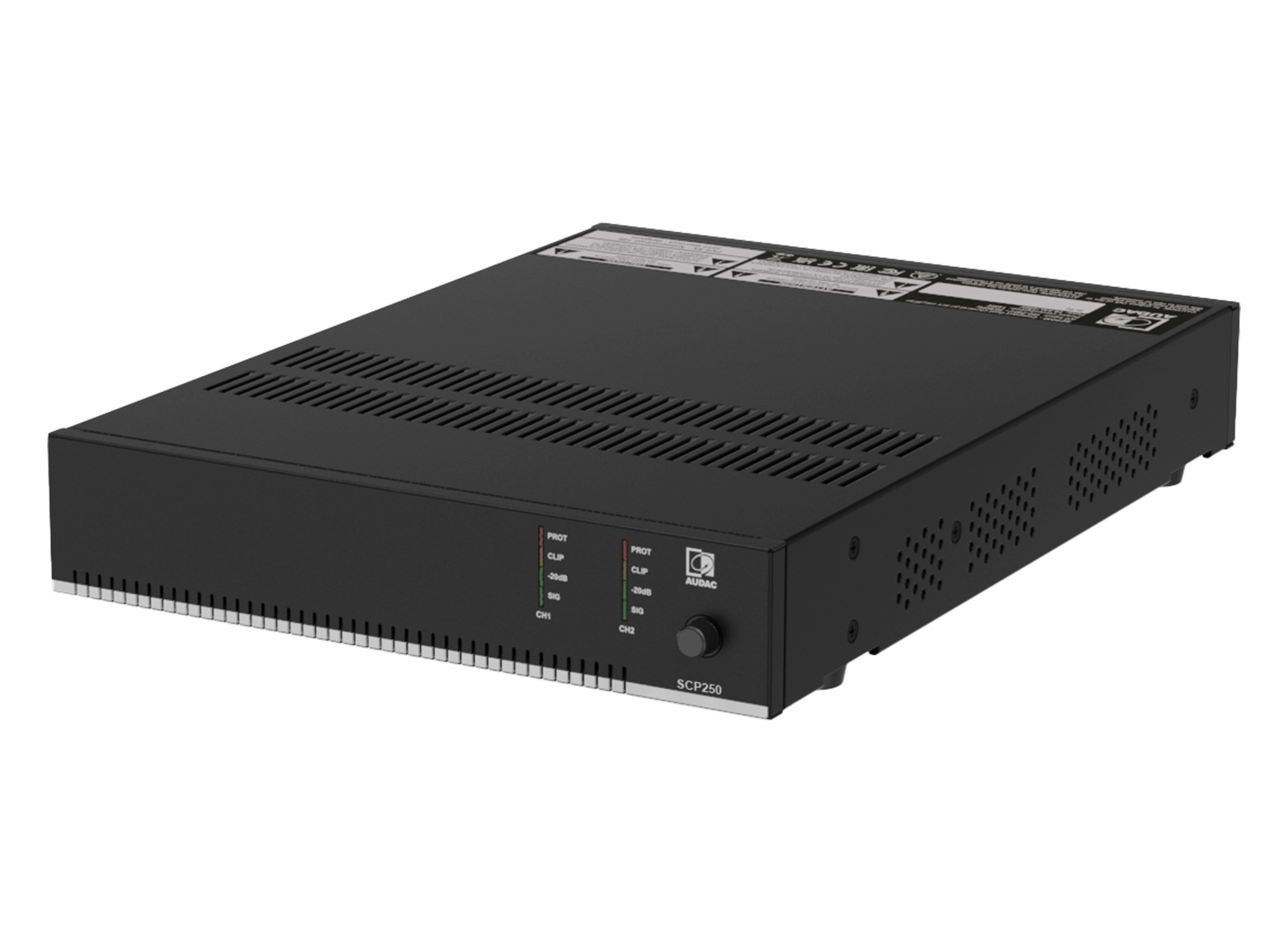 AUDAC-SCP250-Kompakte-Zweikanal-Endstufe-2-x-500-W-4-Ohm-1000-W-70-100-V