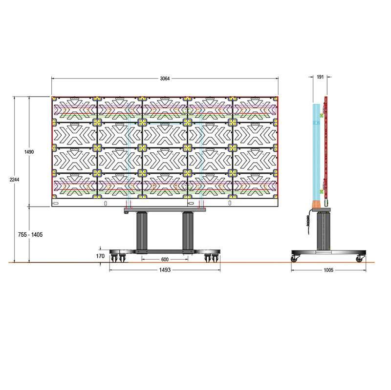 Hagor-LED-SMH-Avocor-AVX1320-135-mobiel-liftsysteem-met-elektrische-hoogteverstelling-voor-Avocor-AVX1320