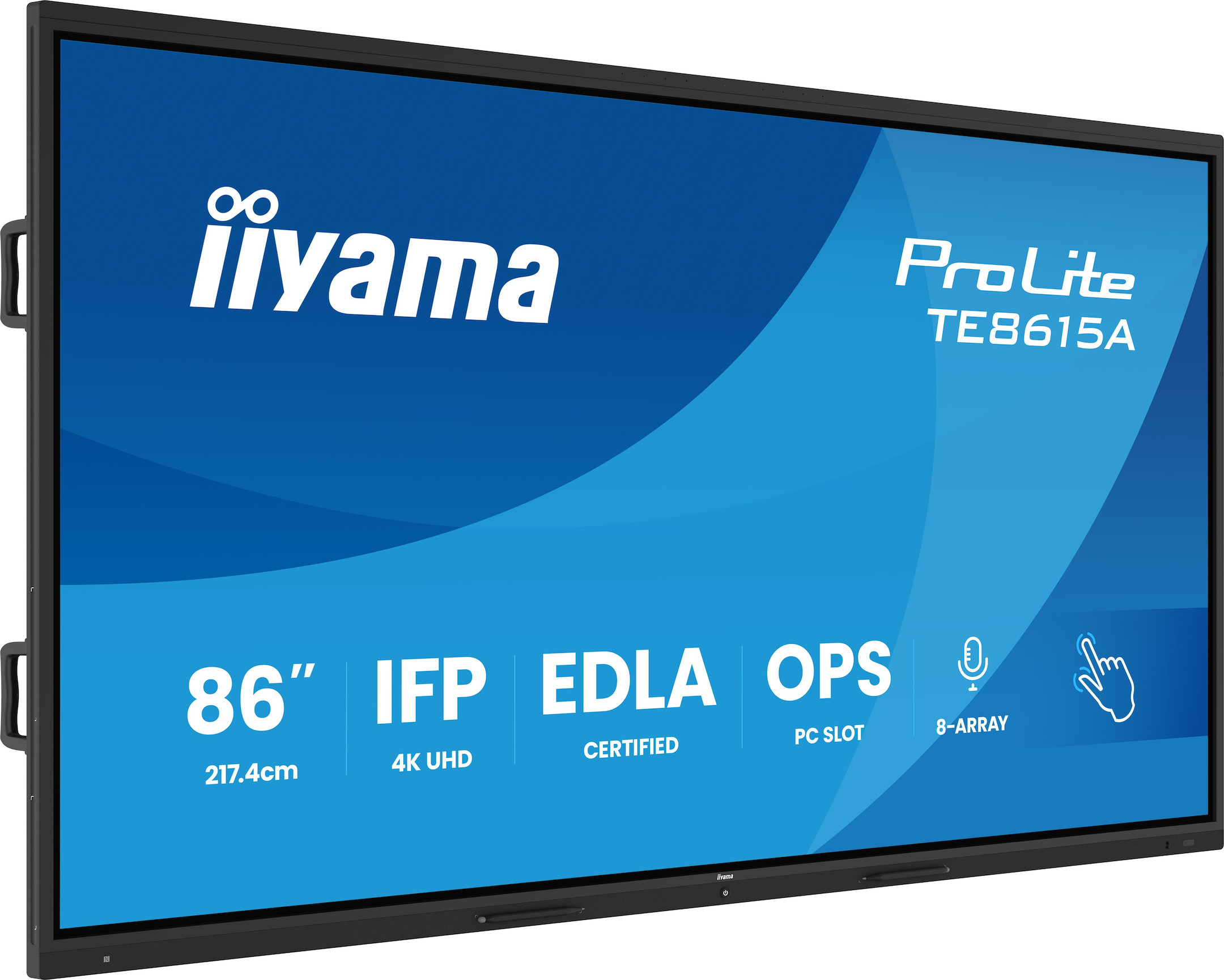 iiyama-ProLite-TE8615A-B1AG-86-4K-UHD-Google-EDLA-gecertificeerd-interactief-display