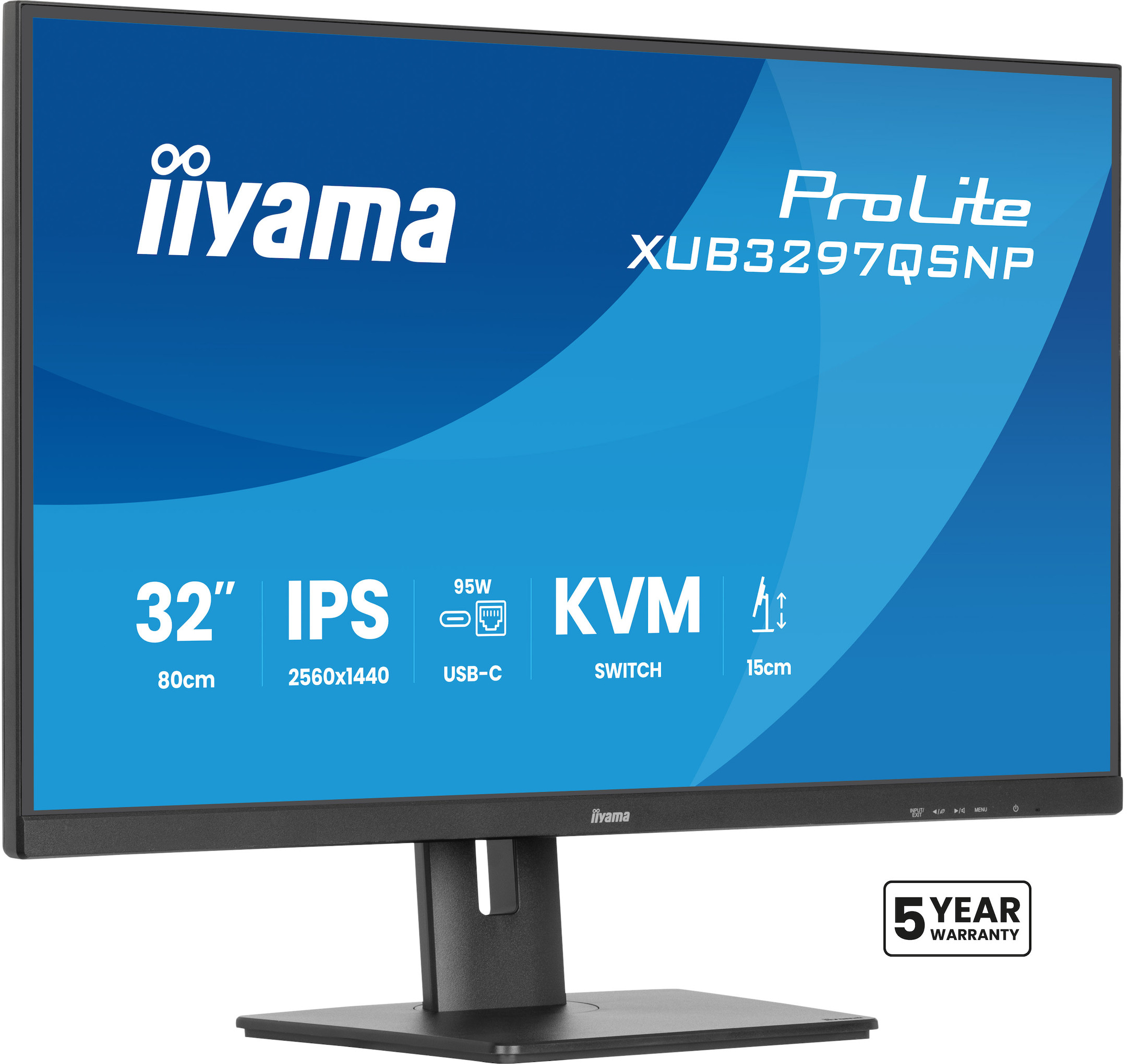 iiyama-ProLite-XUB3297QSNP-B1-32-inch-monitor-met-QHD-IPS-paneeltechnologie-USB-C-dock-en-KVM-schakelaar