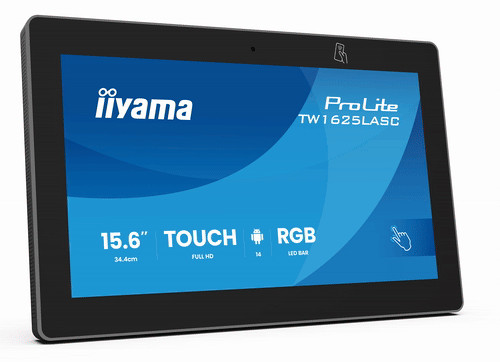 iiyama-TW1625LASC-B3PNR-ProLite-16-PCAP-touchmonitor-met-Android-besturingssysteem-NFC-RFID-lezer-en-een-RGB-ledstrip-rondom-het-scherm