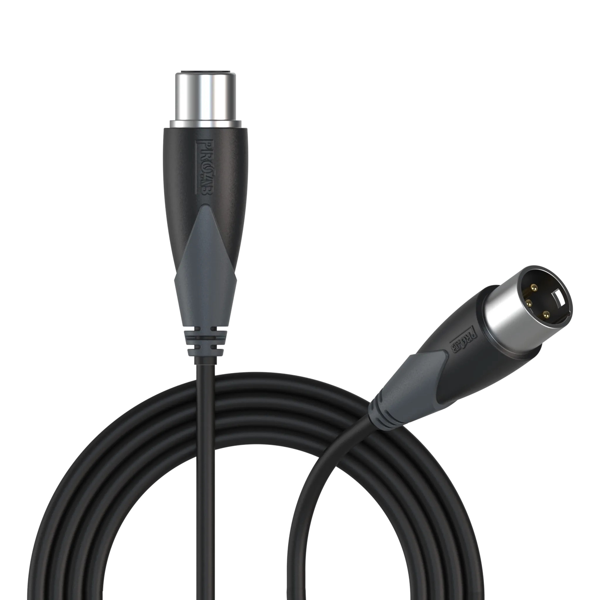 Procab-CLA901-1-1x-XLR-mannelijk-naar-1-XLR-vrouwelijk-microfoonkabel-vergulde-contacten-lengte-1-m-zwart