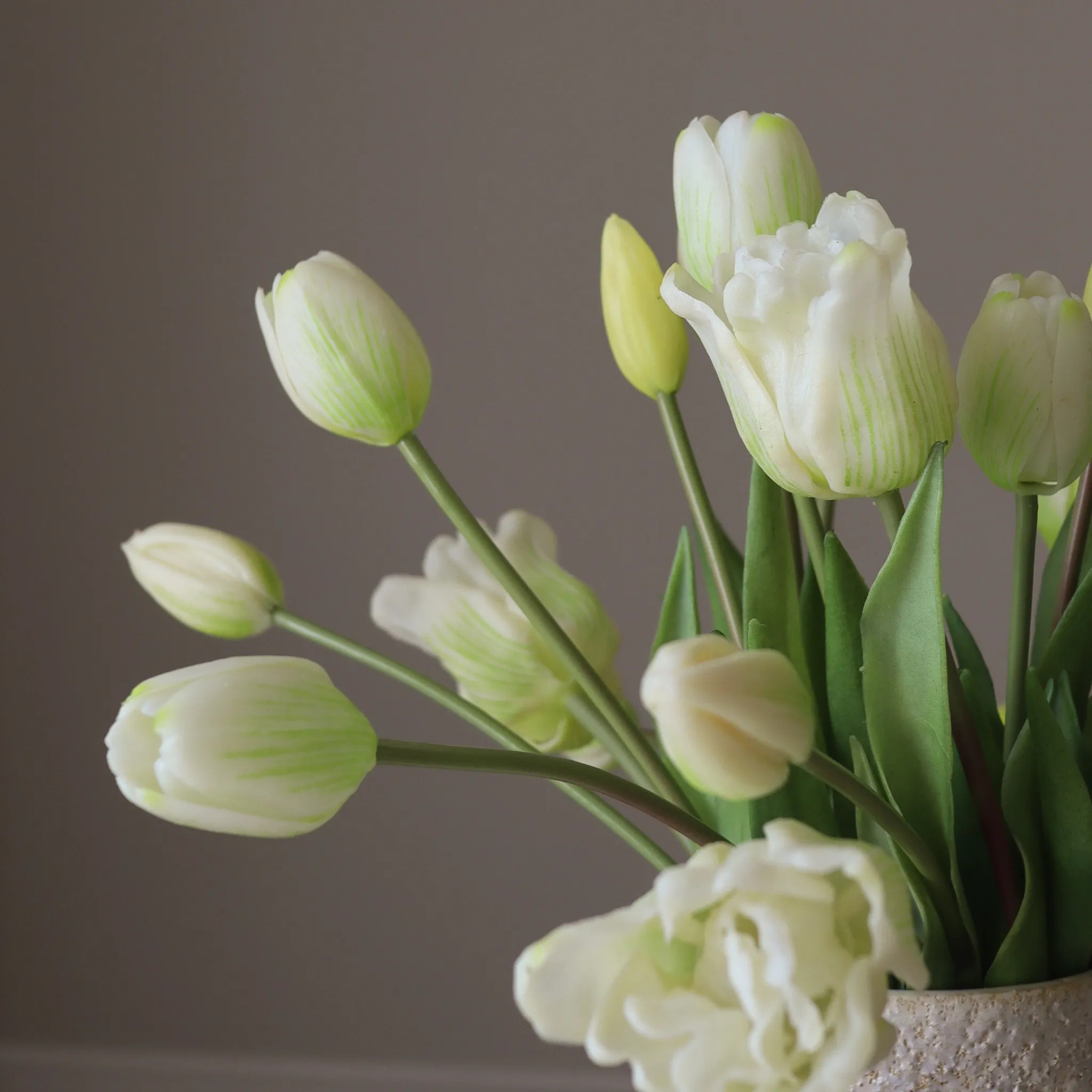 Botané White Tulip Bouquet Mixed Kunstblumenstrauß