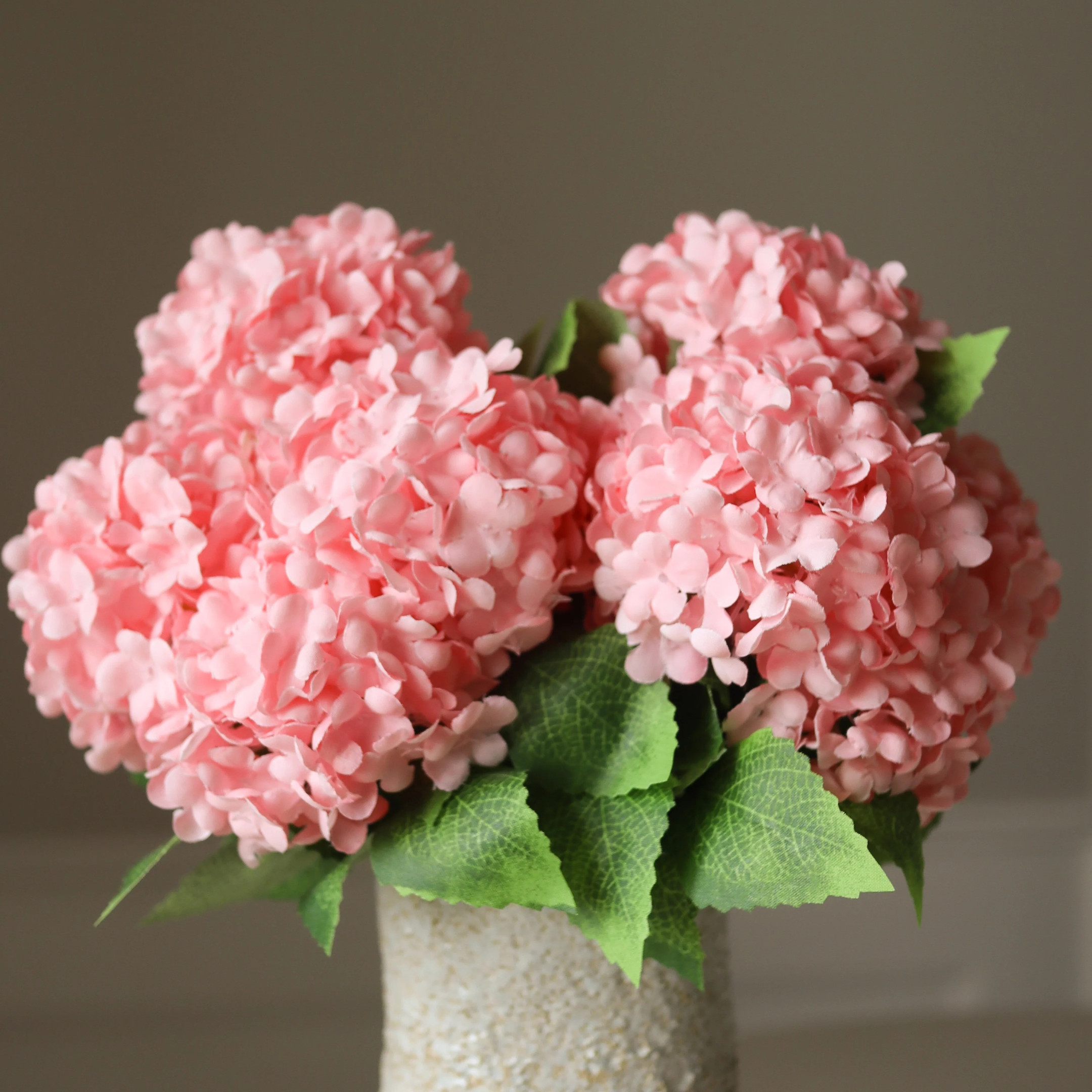 Botané Pink Mini Snowball Hydrangea Bouquet Kunstblumenstrauß