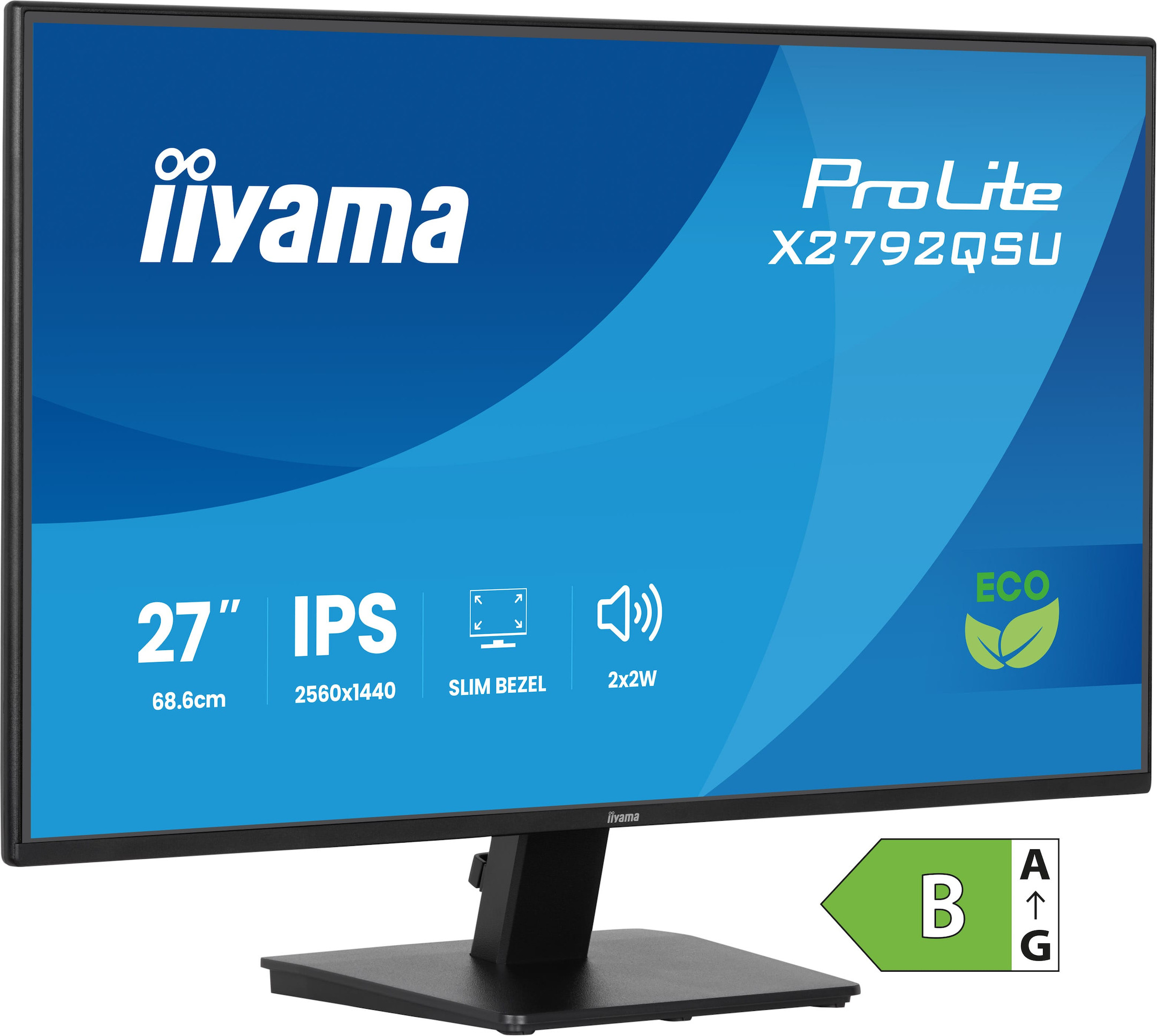 iiyama-ProLite-X2792QSU-B1-27-Monitor-mit-IPS-Panel-Technologie-QHD-Auflosung-einem-4-seitigen-schmalen-Rahmen-und-Energieeffizienzklasse-B