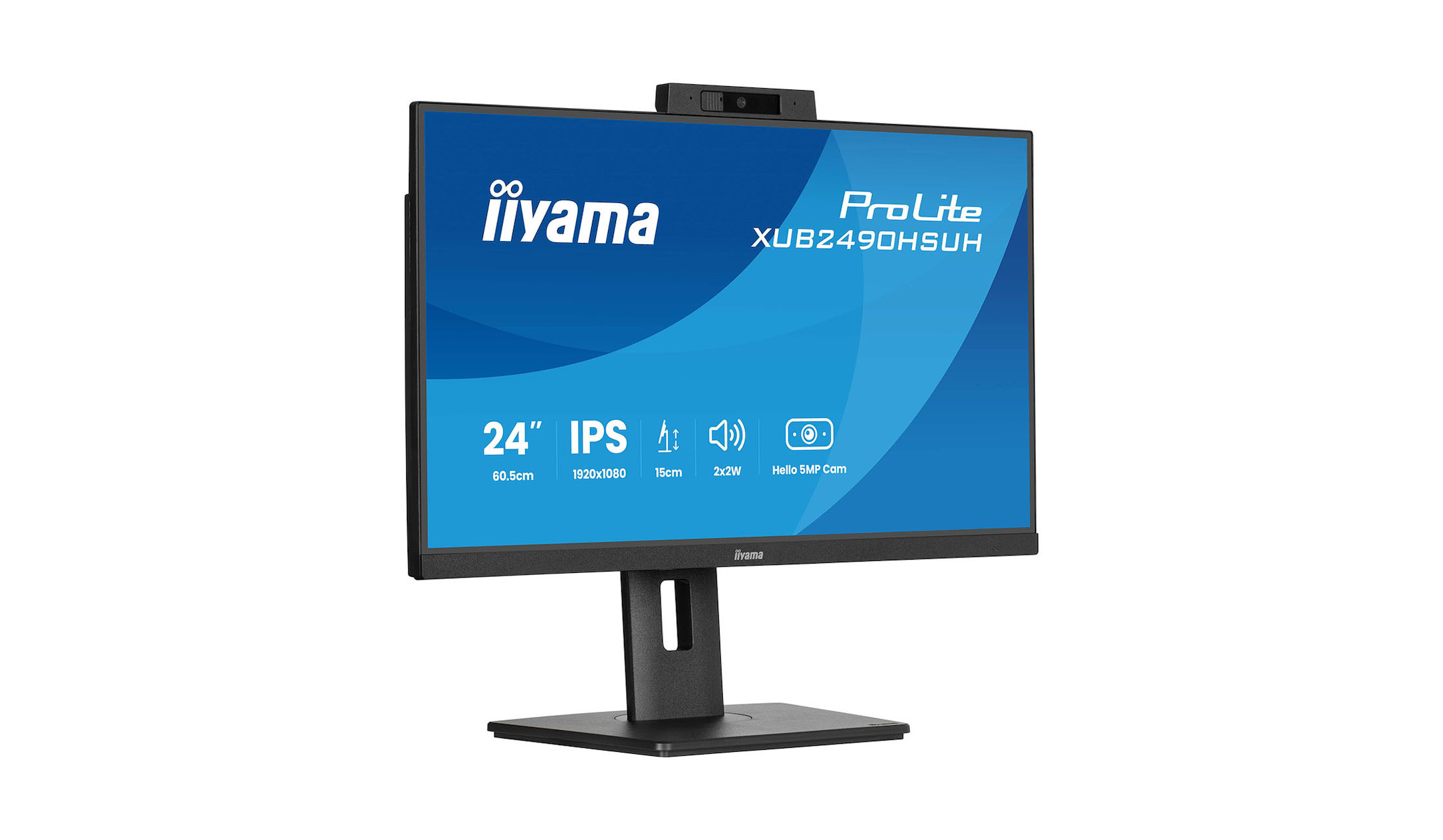 iiyama-ProLite-XUB2490HSUH-B2-24-inch-desktopmonitor-met-geintegreerde-Windows-Hello-webcam-en-microfoon