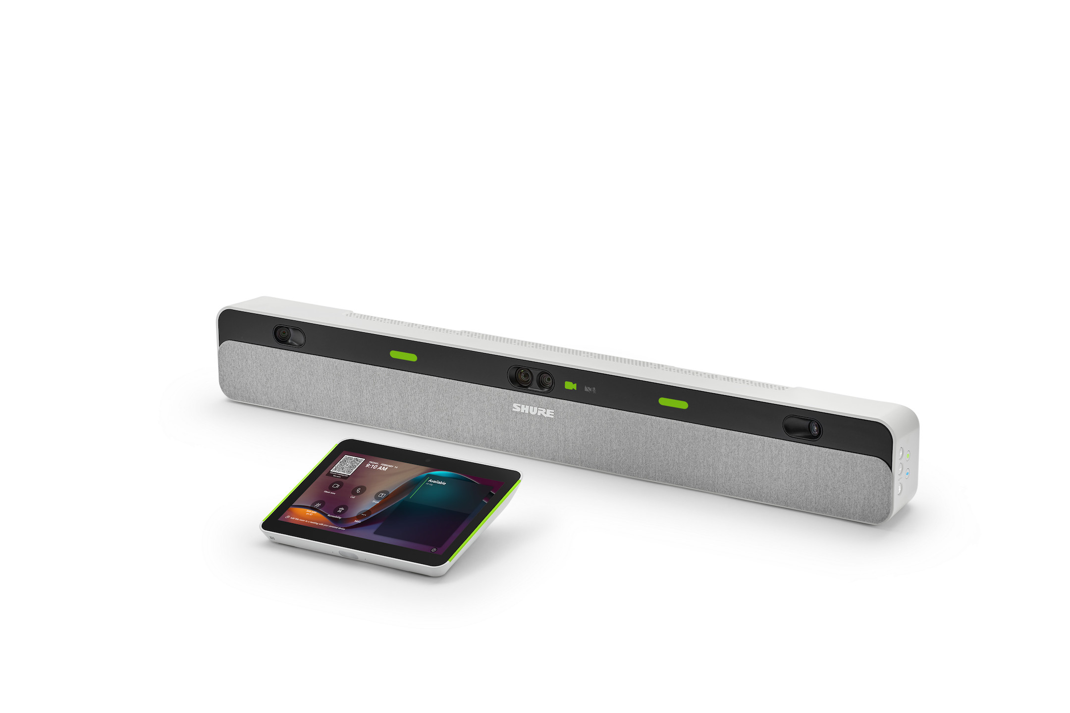 SHURE-IntelliMix-Bar-Pro-Kit-All-in-One-Videobar-mit-Touchpanel-fur-grosse-Raume-in-weiss