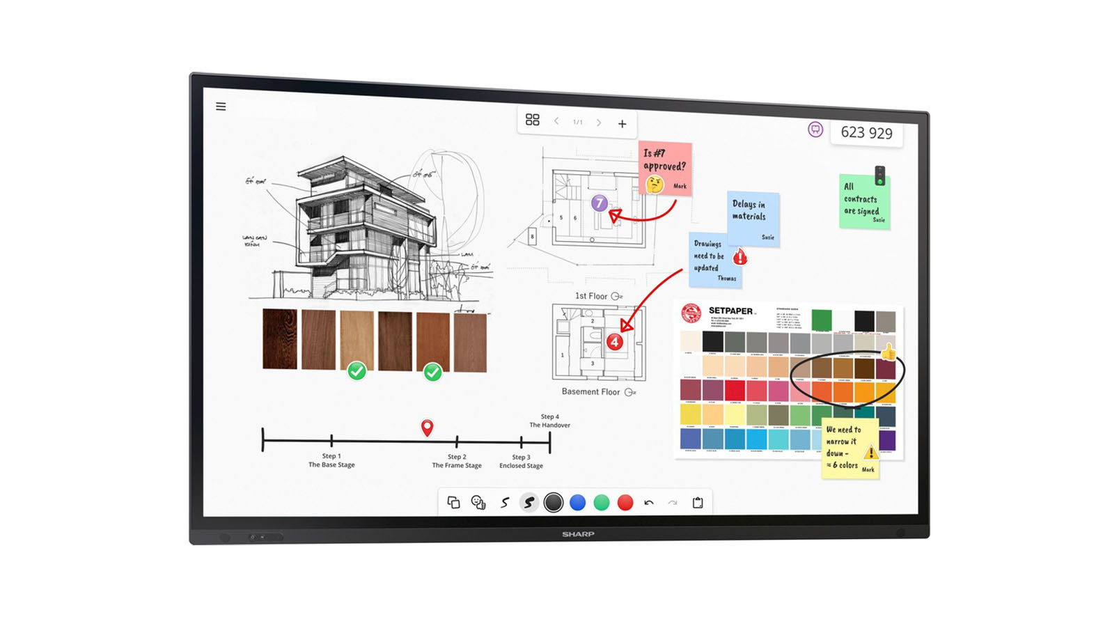Sharp-PN-LA752-75-inch-interactief-display-met-groot-scherm-voor-professionele-conferentieomgevingen