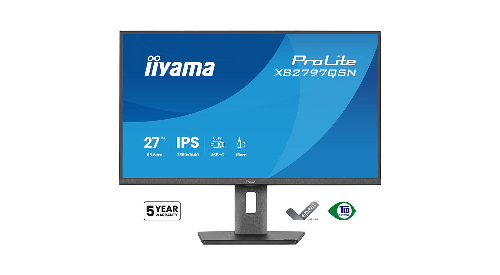 iiyama-XB2797QSN-B1-ProLite-27-inch-QHD-monitor-met-USB-C-aansluiting-en-LAN-poort