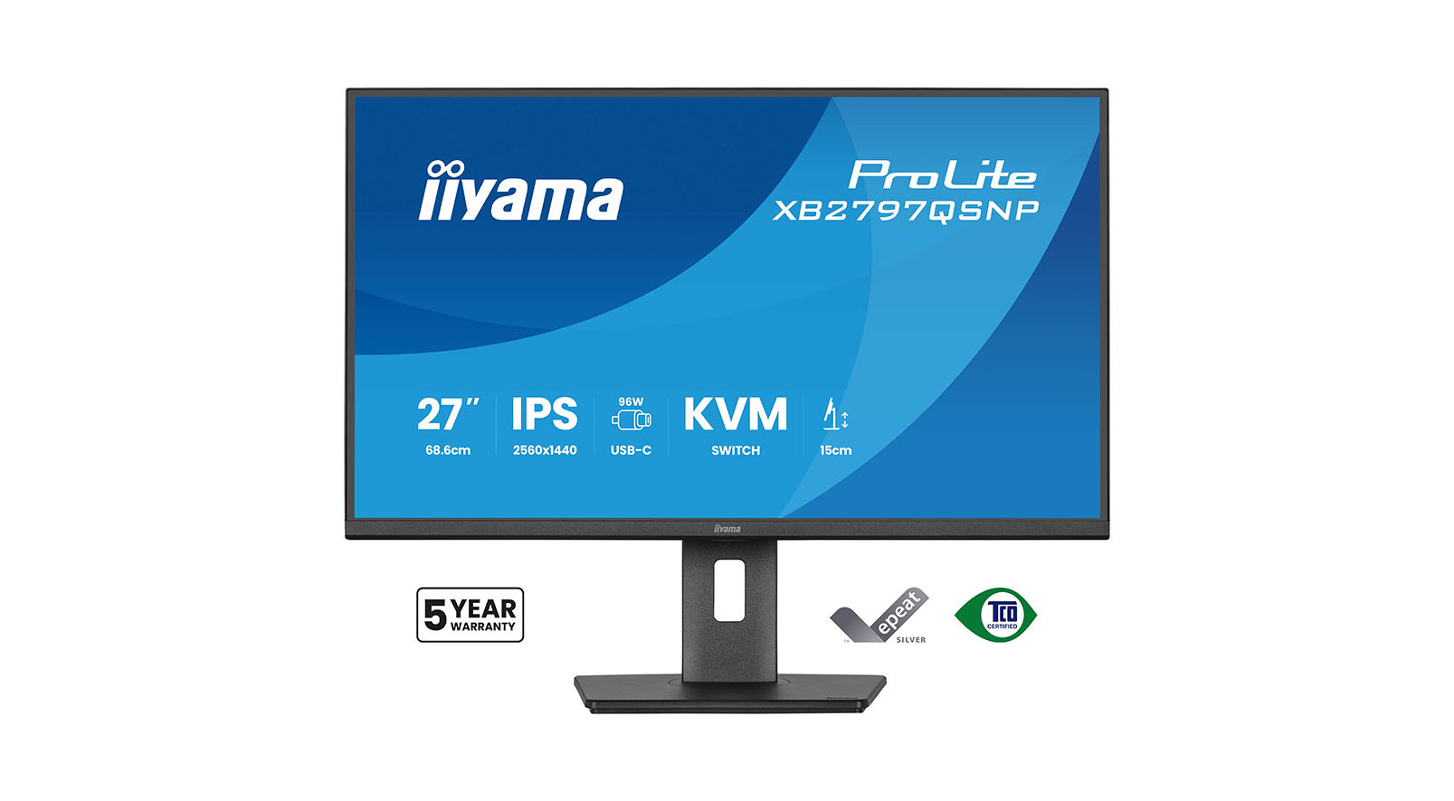 iiyama-ProLite-XB2797QSNP-B1-27-inch-QHD-monitor-met-USB-C-dockingstation-KVM-schakelaar-en-LAN