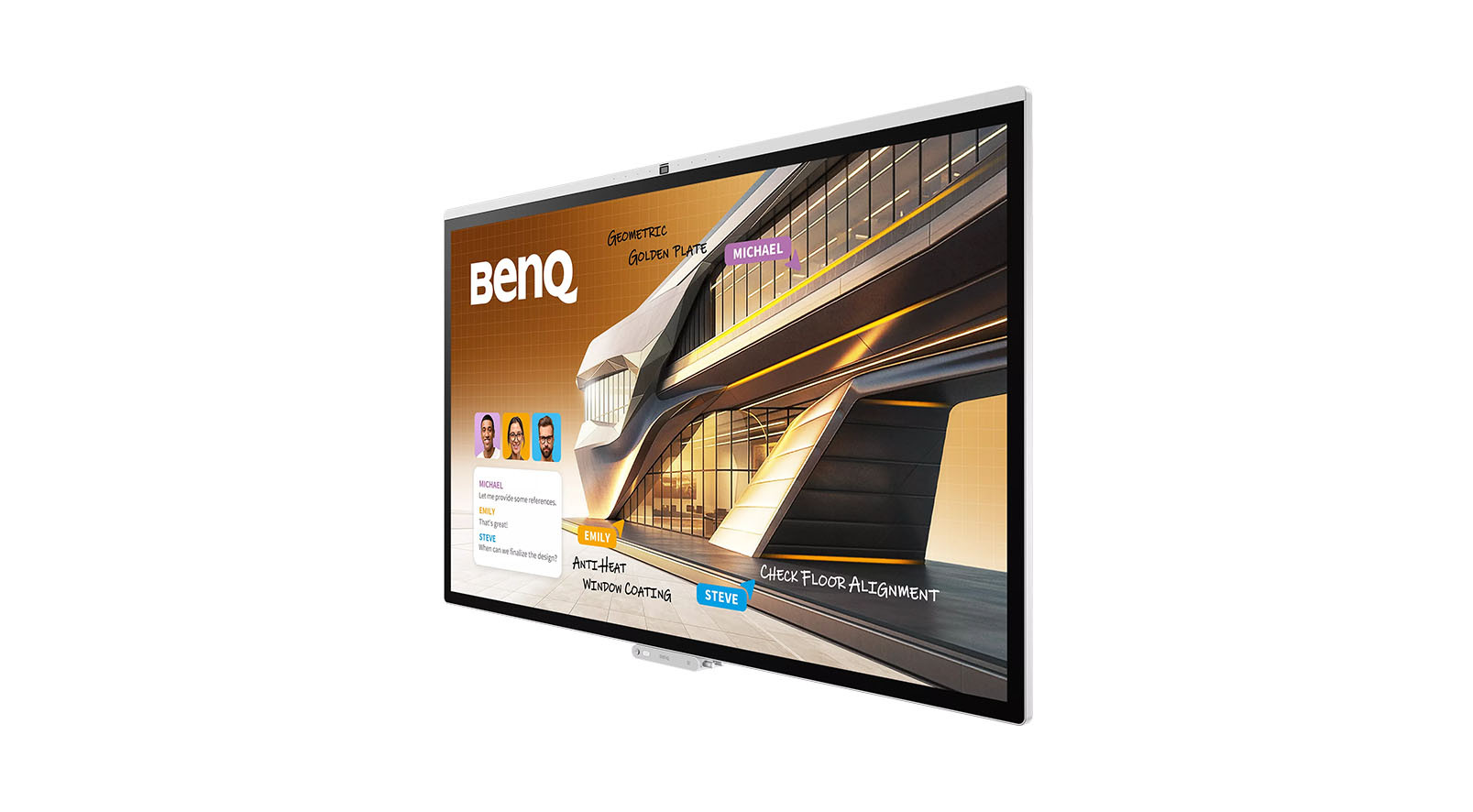 BenQ-CP5505-Board-4K-55-inch-interactief-scherm-met-ingebouwde-camera-voor-moderne-vergaderingen