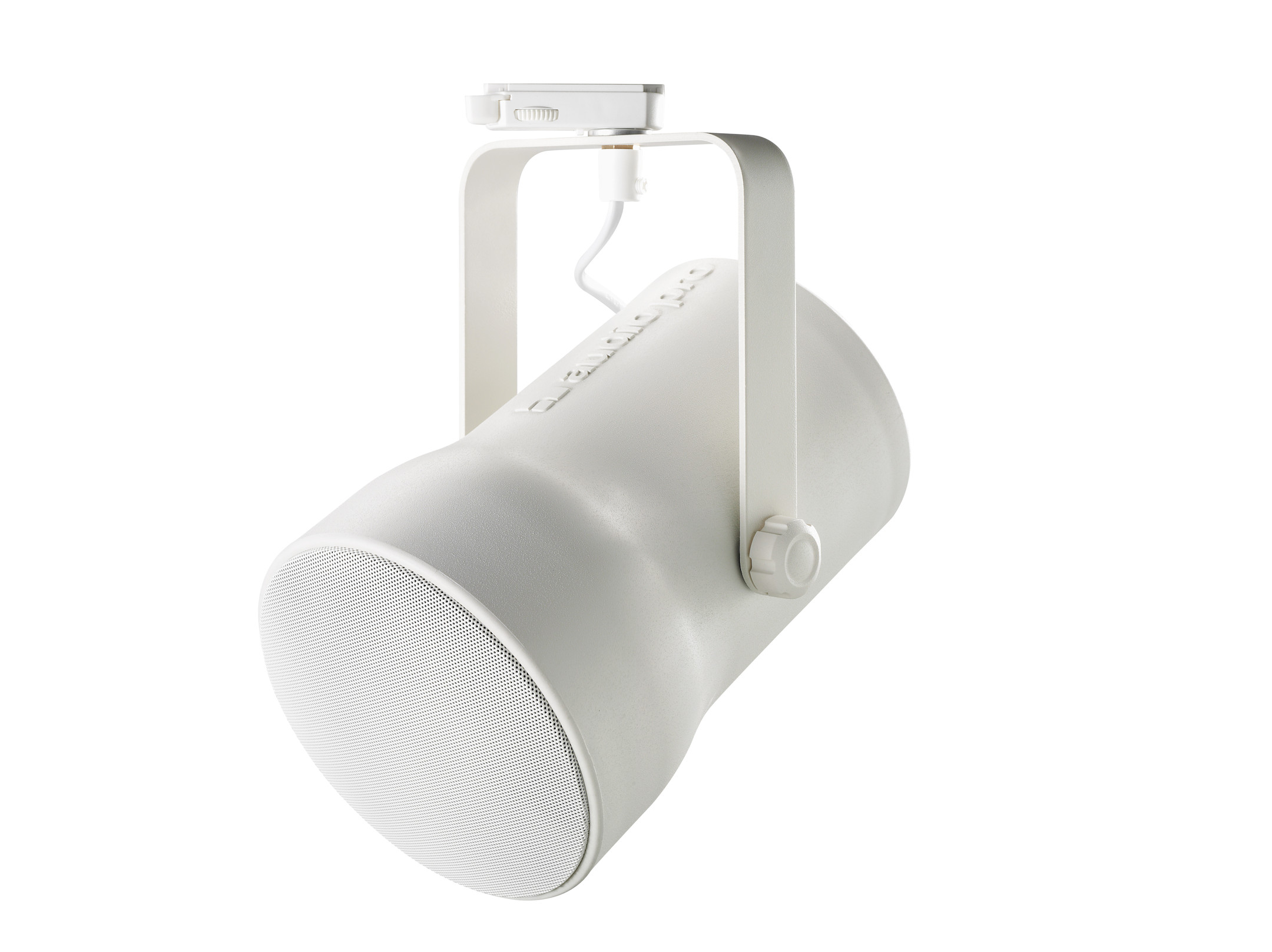 AudioPro-Business-SP-3-Kabelloser-Aktivlautsprecher-fur-Lichtschienen-mit-DSP-DECT-2x25W-1x4-5-1x0-75-inkl-GA69-Lichtschienenadapter-Montagebugel-analoger-Line-In-weiss-Demoware