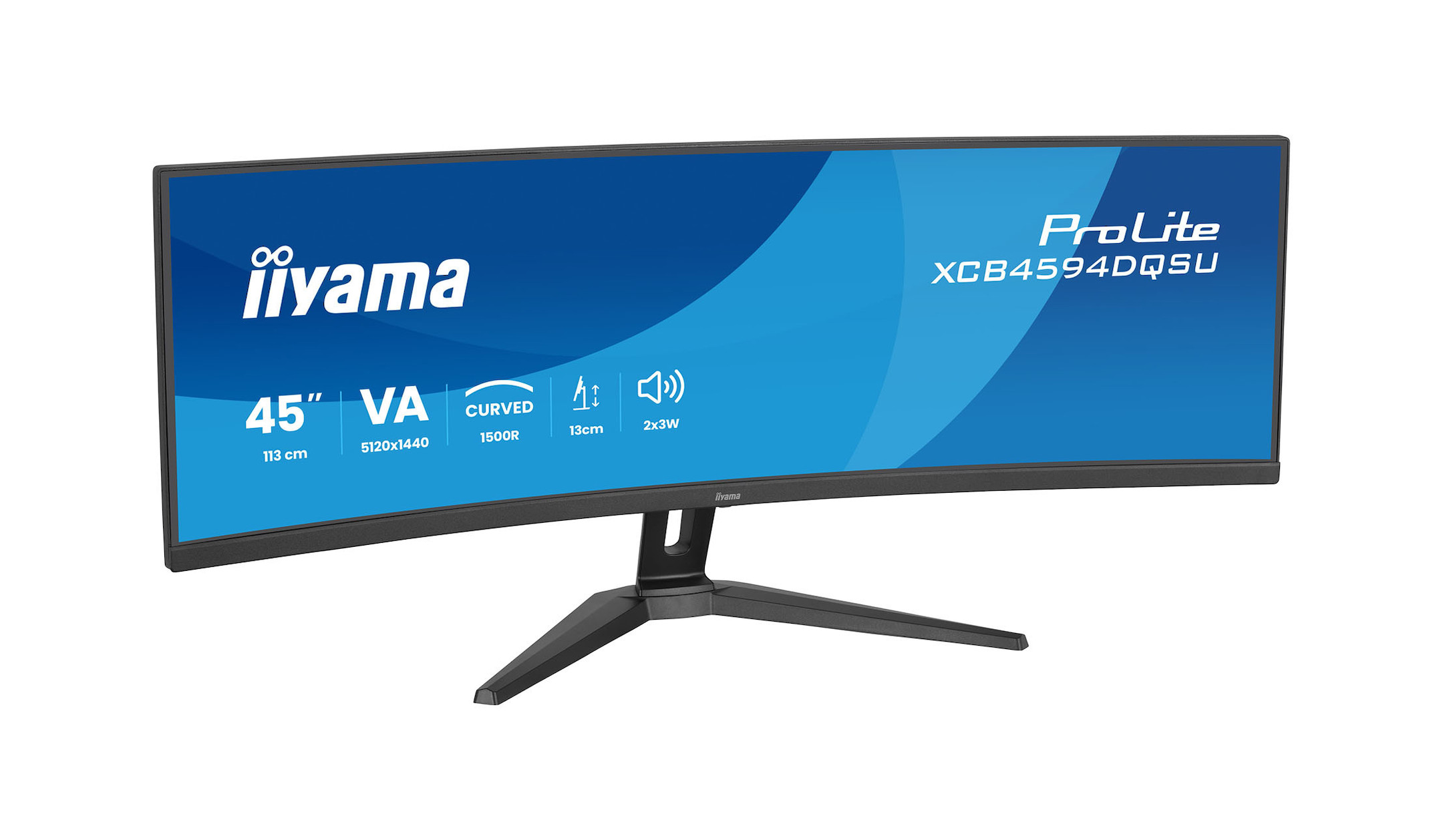 iiyama-ProLite-XCB4594DQSU-B1-45-ultrabreiter-Curved-Monitor-mit-Dual-QHD-Auflosung-und-hohenverstellbarem-Standfuss-Demoware