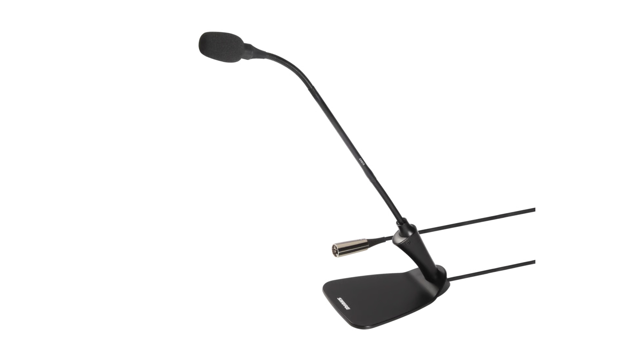 Shure-CVG12D-CentraverseTM-30-5-cm-12-Schwanenhalsmikrofon-mit-integriertem-Tischfuss-und-Vorverstarker-ohne-Switch-und-ohne-Statusanzeige